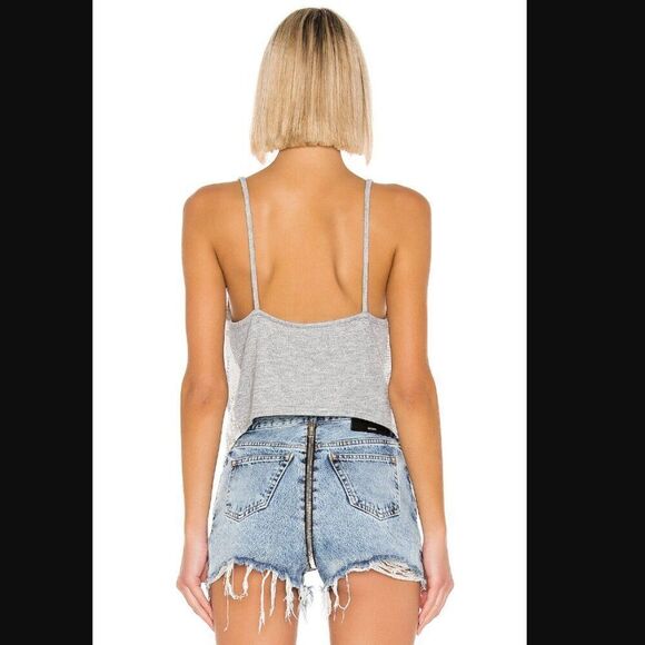 NWT Revolve x Kendall + Kylie Sequin Handkerchief Top in Heather Grey | size S - Picture 3 of 13